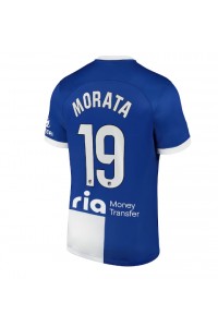 Atletico Madrid Alvaro Morata #19 Fotballdrakt Borte Klær 2023-24 Korte ermer